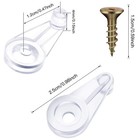 Blulu 50 Pack Glass Retainer Clips 25 Mm X 4 Mm  Transparent With Gold Screw