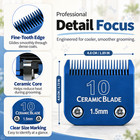 10  Ceramic Pet Clipper Blade Compatible With Andis  Oster A5  Wahl Km10 1-pack
