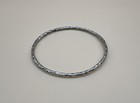 Lot Of 5 Matching 925 Sterling Silver Hammered Bangle Bracelet   Size 8