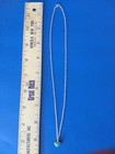 Vintage Native American Sterling Silver Turquoise Inlay Heart Pendant Necklace 