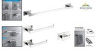 Stylish Towel Rack And Hooks  4-piece Bathroom Accessories In Brushed Nickel