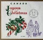 Canada First Day Cover Fdc 1966 Christmas Candy Cane Prayer Jackson Cachet Art