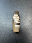 Natural Banded Agate Dzi Style Bead     45mm Window Pattern Guru Bead     Tibetan M