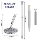 Set Of 2 Silver Wedding Pens For Guest Book Signing - Diamond Design