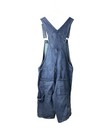 H m Men   s Overalls Shorts Size Large Blue Stretch Denim Distressed Button Fly