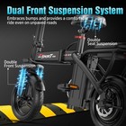 Folding Electric Bicycle Ebike 500w 48v 15ah 14 Inch Tire 26mph Up To 25-36miles