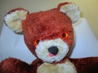 Vintage 1950s Teddy Bear A   L Novelty Co Mid-century Spangle Eye  Two Tone 15 
