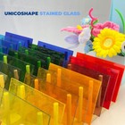26 Sheets Stained Glass Variety Pack - 6 X 4 Inch Transparent Cathedral Glass   