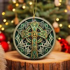 Sunsky Gallery Saint Patrick   s Day Ornament   Irish Celtic Cross Vintage 