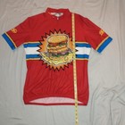 2 Sugoi Cycling Jerseys Men s Large Bulldog Burger Shake Fries 3 4 Zip