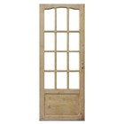 Salvaged 32    Door With Arched Divided Windows  Late 19th Century  Ned2558