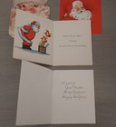 Lot Of 4 Vintage Christmas Cards 2 Unused 2 Used  Gibson Santa Claus More