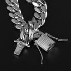 8-14mm 100  Real Stainless Steel Solid Cuban Link Chain For Men Necklace Hip Hop