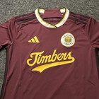 Portland Timbers Jersey Shirt Womens Small Burgundy Gold Mls Soccer Adidas 2024
