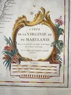 America Virginia Maryland  1755  1776 Robert De Vaugondy Large Antique Map