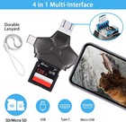 4 In 1 Trail Camera Viewer  Memory Card Reader Compatible With Iphone ipad andr