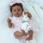 Reborn Baby Doll Black Girl 18 Inch Realistic African American Lifelike