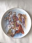 Homco Nativity Plate Raised 3d   Vintage 8    5259