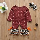 Infant Toddler Baby Girl Thanksgiving Outfits Jumpsuit Romper One Piece Bodysuit