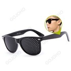 8pc Anti-fatigue Vision Care Stenopeic Pinhole Glasses Eyesight Improver Black