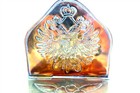 Vintage Russian Imperial Era Brass Matchbox Holder With Double Headed Eagle 