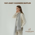 100  Baby Cashmere Light Gray Scarf   Soft Warm Men Women Winter Muffler