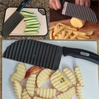 Stainless Steel French Fry Cutter - Black Vegetable Slicer For Home Cooking