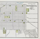 1896  City Of  Sacramento  Map Original  13x9   Railroads Cram Atlas