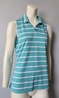 Nike Dri-fit Golf Tennis Top Blouse Polo Shirt Women s Size L Striped 