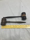 2 Vintage 10 Inch Wooden Judge   s Gavel