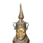 African Nigeria Benin Bronze Oba King Head H25 Inch Wide 9inch 14 6 Pound 20c