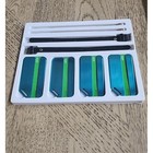 Gostwo First Class Stainless Steel Luggage Tag Set Bag Tags Set Of 4 Green Blue