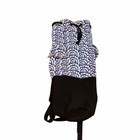 Yoga Mat Backpack Blue   White Double Straps  3 Pockets Two On Outside