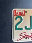 1992 South Dakota License Plate 2j 4760 Great Faces Great Places 