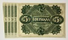 1875 6 Usa State Of Louisiana Baby Bond 5 Dollars Banknote     Cs 29