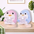 Funny Crochet Penguin Doll  Handmade Emotional Support Knitted Pink Penguin
