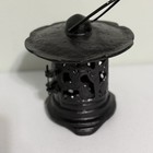 Antique Japanese Lantern Cast Iron Garden Lamp Birds Bamboo Patio Candle Pagoda