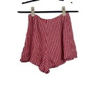 Vintage 90s Express Gold Label Red Picnic Plaid Shorts Size 3 4 Y2k Festival