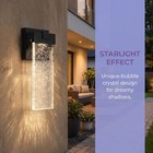 2 Pack Bubble Crystal Led Wall Light Modern Outdoor Porch Sconce Fixtures Black
