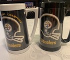 Vintage 1980s Nfl Pittsburgh Steelers   1976 Thermo Serv Stein Coffee Mugs