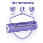 4-8pack 3 7v 3000mah Li-ion Rechargeable Battery Button Top Cell For Flashlight