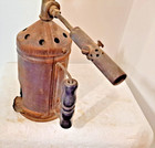 Vintage Blow Torch Wooden Handle Welding Soldering Gas Tool Untested