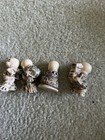 Set Of 4 Japanese Netsuke Figurines Color Detailed Carvings Handmade
