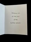 Vtg Unused Hallmark Xmas Greeting Card Jolly Santa Dropping Candy To Children