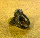 Extremely Rare Ancient Bronze Antique Roman Ring Amazing White Stone Ring