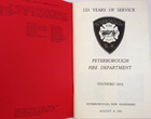 Vintage 104p Paperback Booklet 1856 - 1981 Peterborough Fire Department History