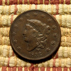 1832 Coronet Large Cent  Au     Absolutely Beautiful Example  Rich Brown Tones