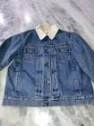 Vintage Ralph Lauren Jean Jacket Size Large Trucker Sherpa Collar