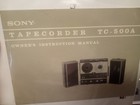 Sony Tapecorder Tc-500a Tube Reel To Reel Stereo Tape Recorder Deck Tested Works