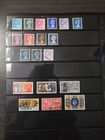 Great Britain Vintage Queen Elizabeth Used Handstamped Pre-decimal Stamp Lot